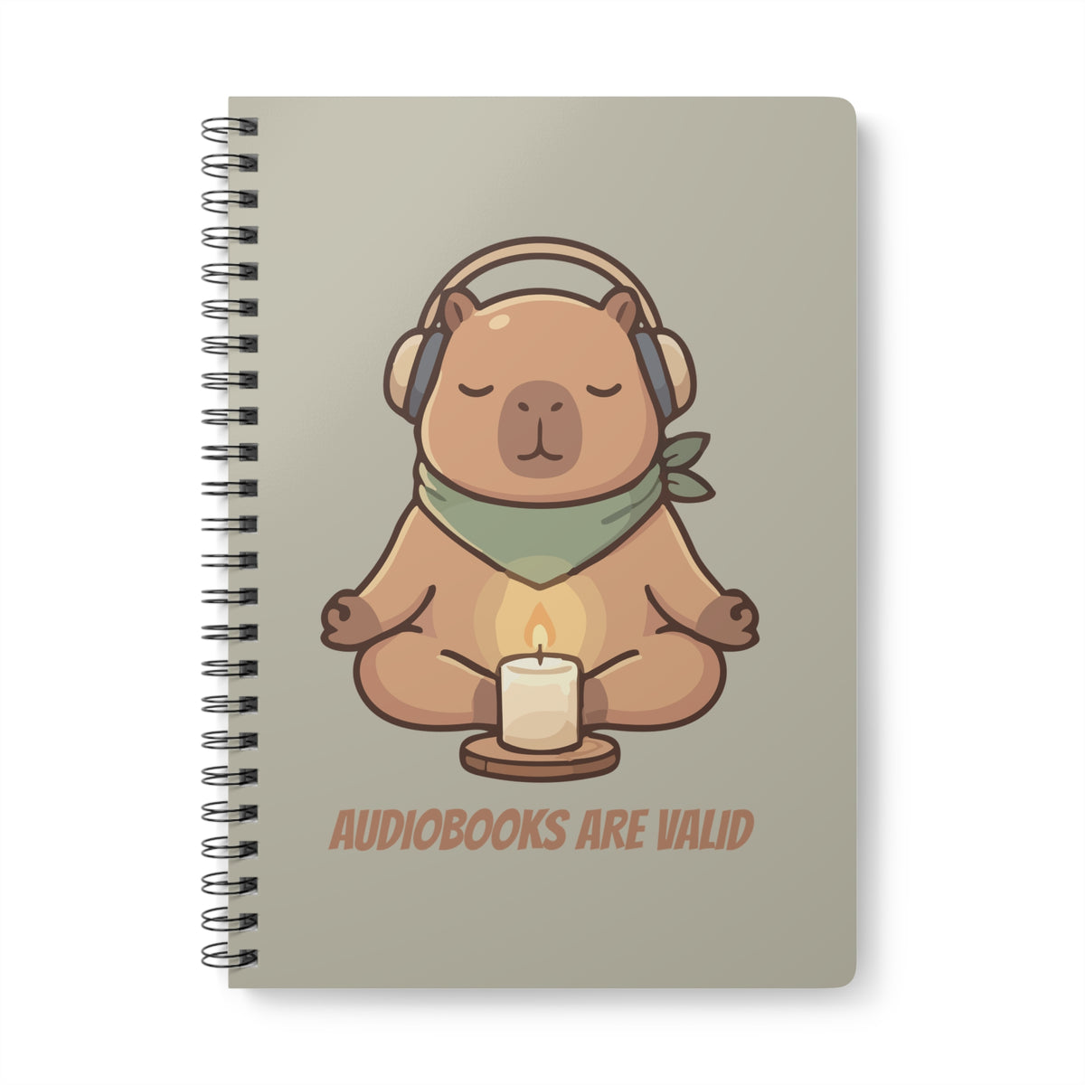Audiobooks Are Valid Wirobound Softcover Notebook, A5