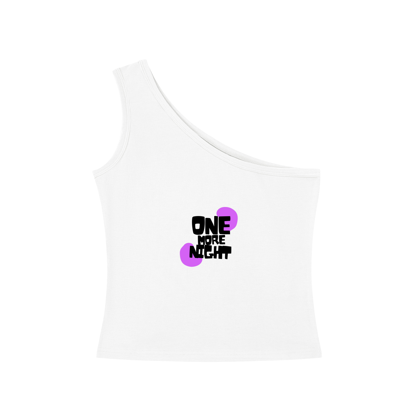 One More Night BTS One-Shoulder Crop T Shirt