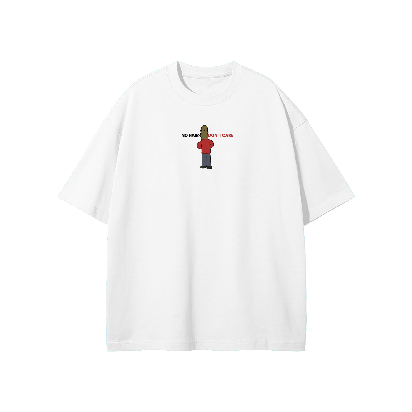 No Hair Don't Care Streetwear Heavyweight Loose Fit T-Shirt