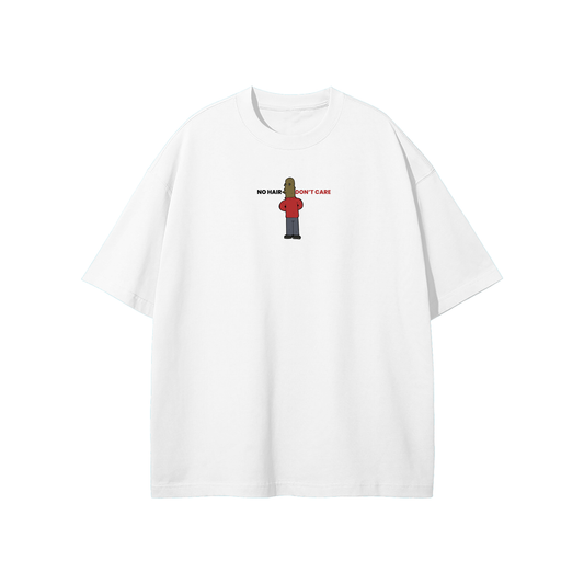 No Hair Don't Care Streetwear Heavyweight Loose Fit T-Shirt