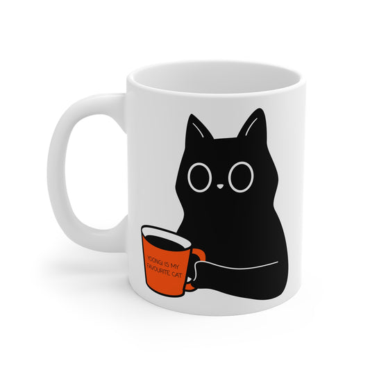 Yoongi Is My Favourite Cat 11oz White Mug