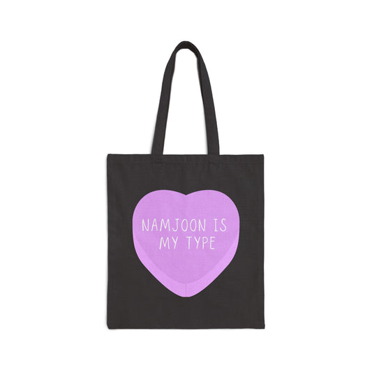 Namjoon Is My Type Cotton Canvas Tote Bag