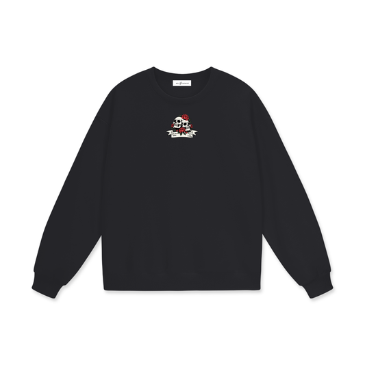 Ask Me What Romance I'm Reading (Skull) Heavyweight Drop Shoulder Sweatshirt