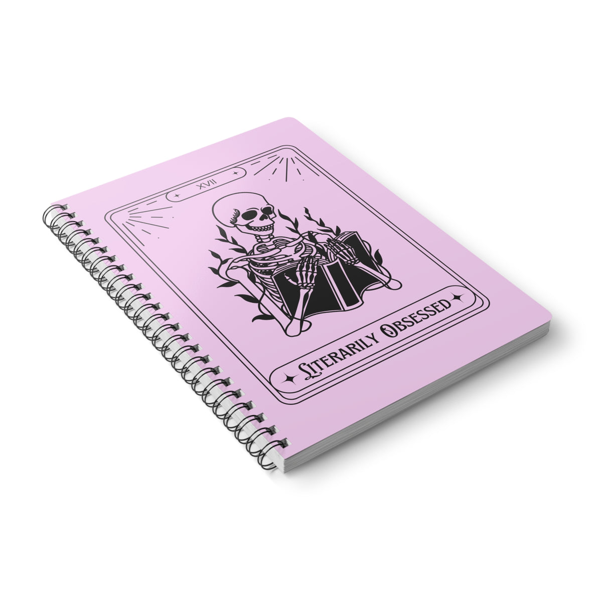 Literarily Obsessed (Tarot) Wirobound Softcover Notebook, A5