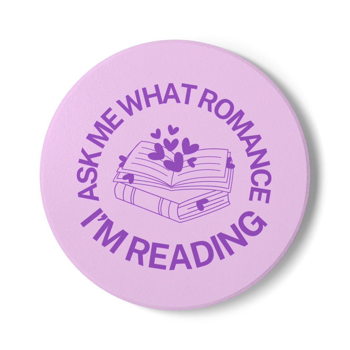 Ask Me What Romance I'm Reading Ceramic Coaster