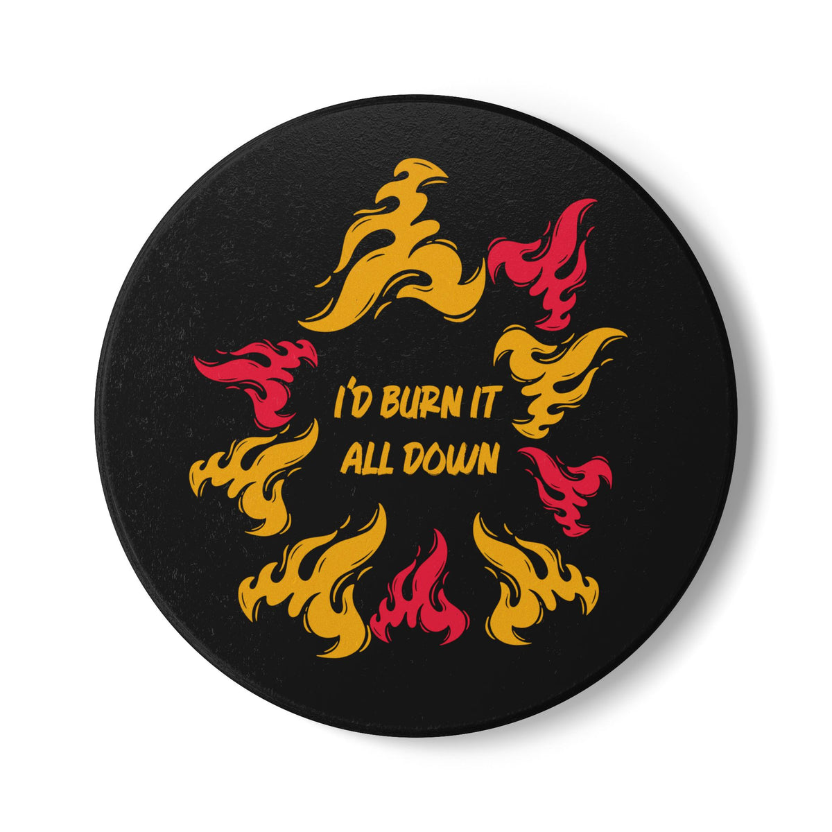 I'd Burn It All Down Fire (Percy Jackson) Ceramic Coaster