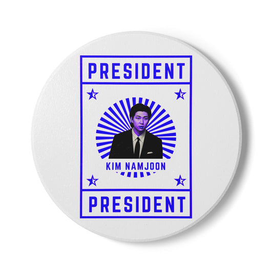 President Kim Namjoon Ceramic Coaster