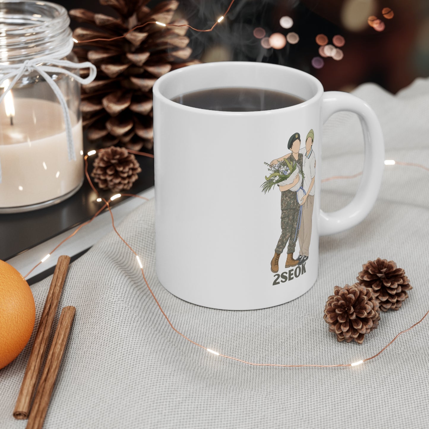 2Seok (J Hope & Jin) 11oz White Mug
