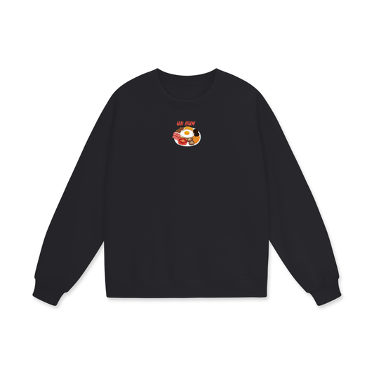 UK Hun (Breakfast) Heavyweight Drop Shoulder Oversized Fleece Sweatshirt