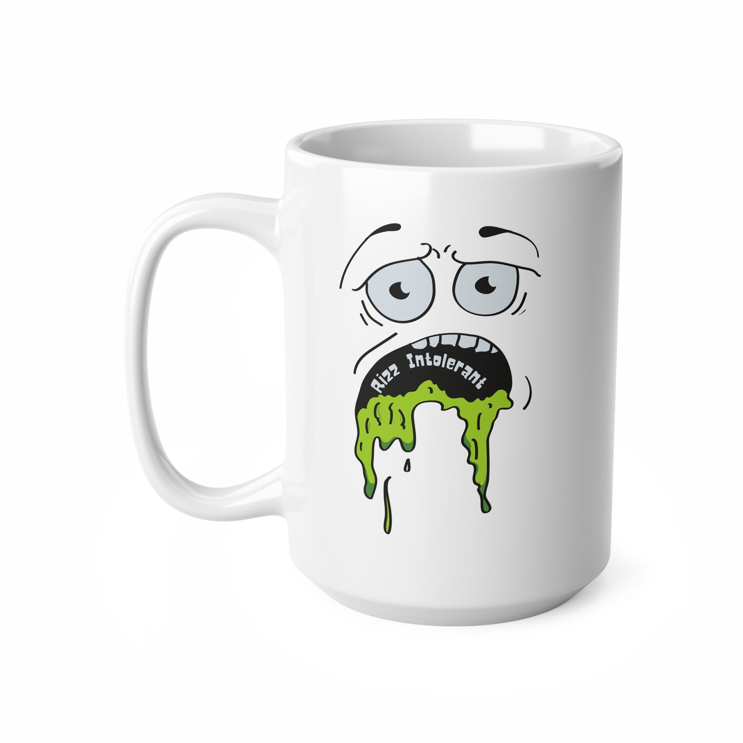 Rizz Intolerant Ceramic Coffee Cup, 15oz