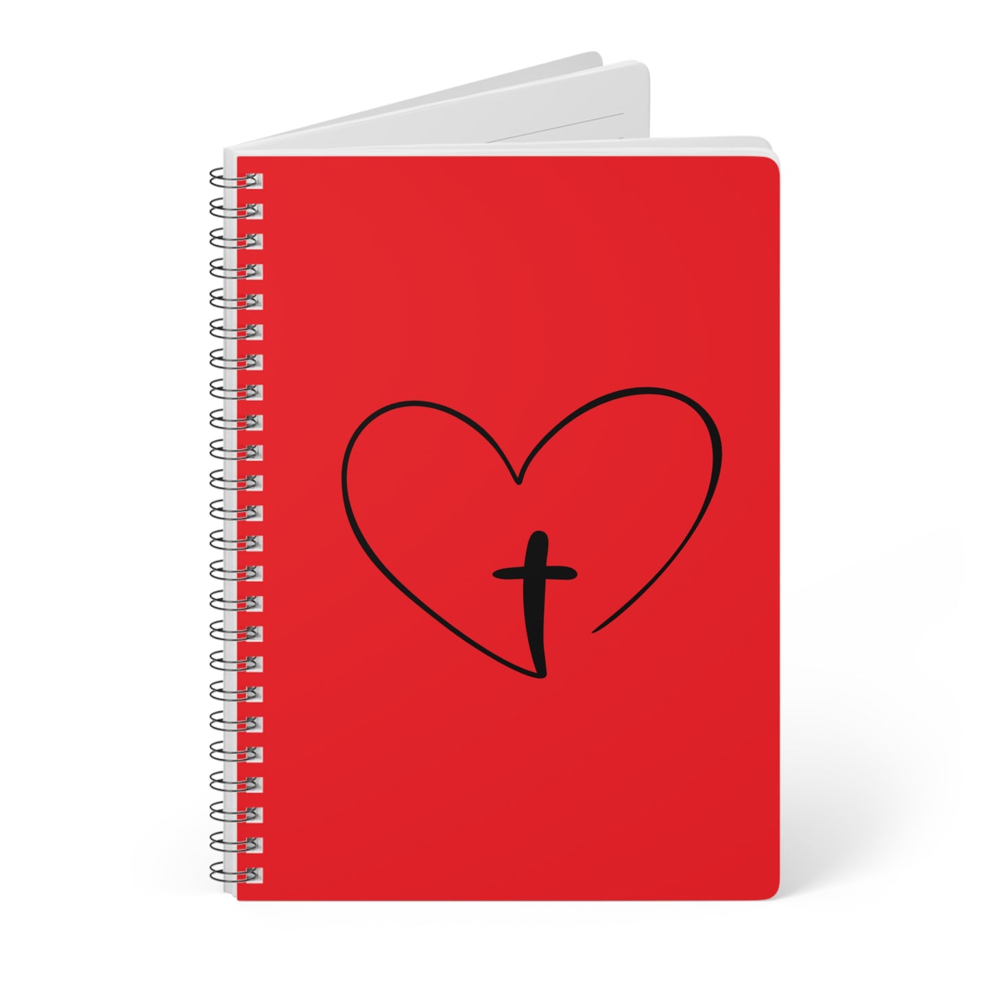 Cross Heart Wirobound Softcover Notebook, A5