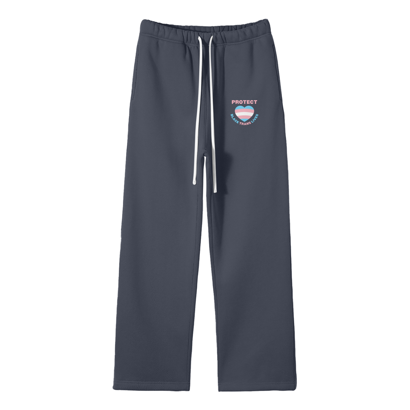 Protect Black Trans Lives Streetwear Fleece Straight Leg Pants