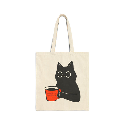 Yoongi Is My Favourite Cat Cotton Canvas Tote Bag