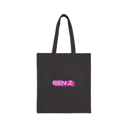 Gen Z Pink Cotton Canvas Tote Bag