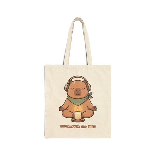 Audiobooks Are Valid Cotton Canvas Tote Bag