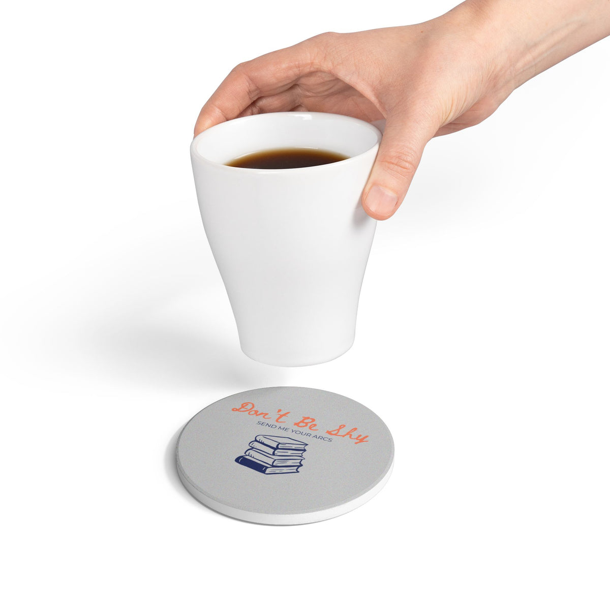 Don't Be Shy Send Me Your Arcs (Stack) Ceramic Coaster