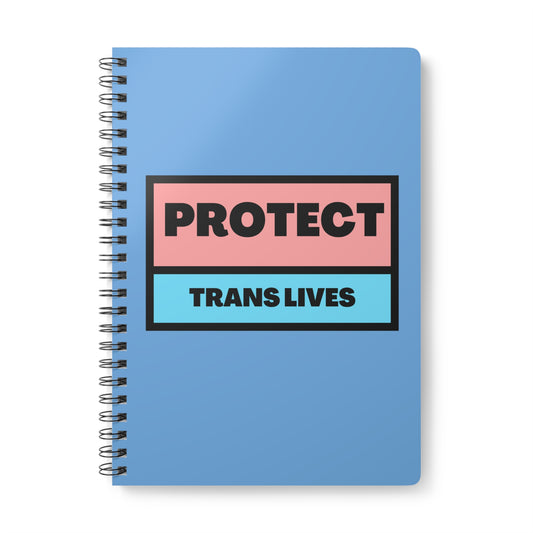 Protect Trans Lives Wirobound Softcover Notebook, A5