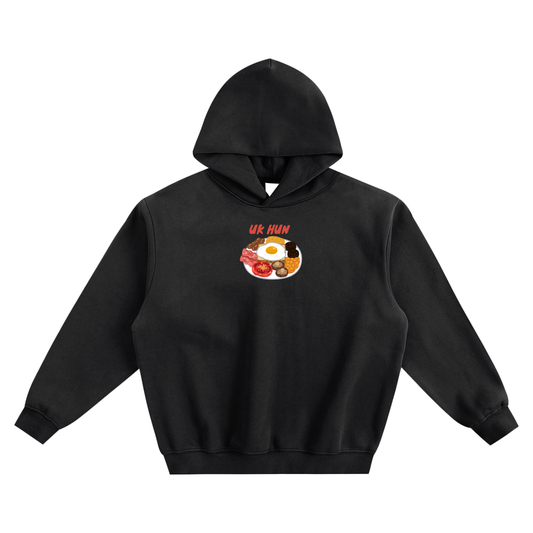 UK Hun (Breakfast) Fleeced Boxy Hoodie