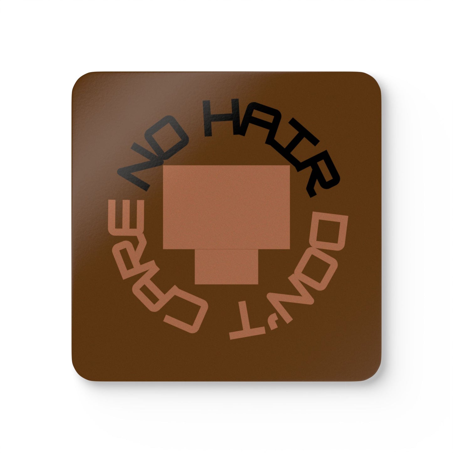 No Hair Don't Care (4) Corkwood Coaster Set