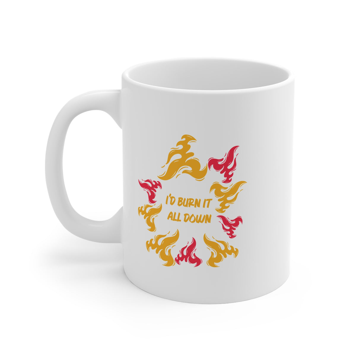 I'd Burn It All Down Fire (Percy Jackson) 11oz White Mug
