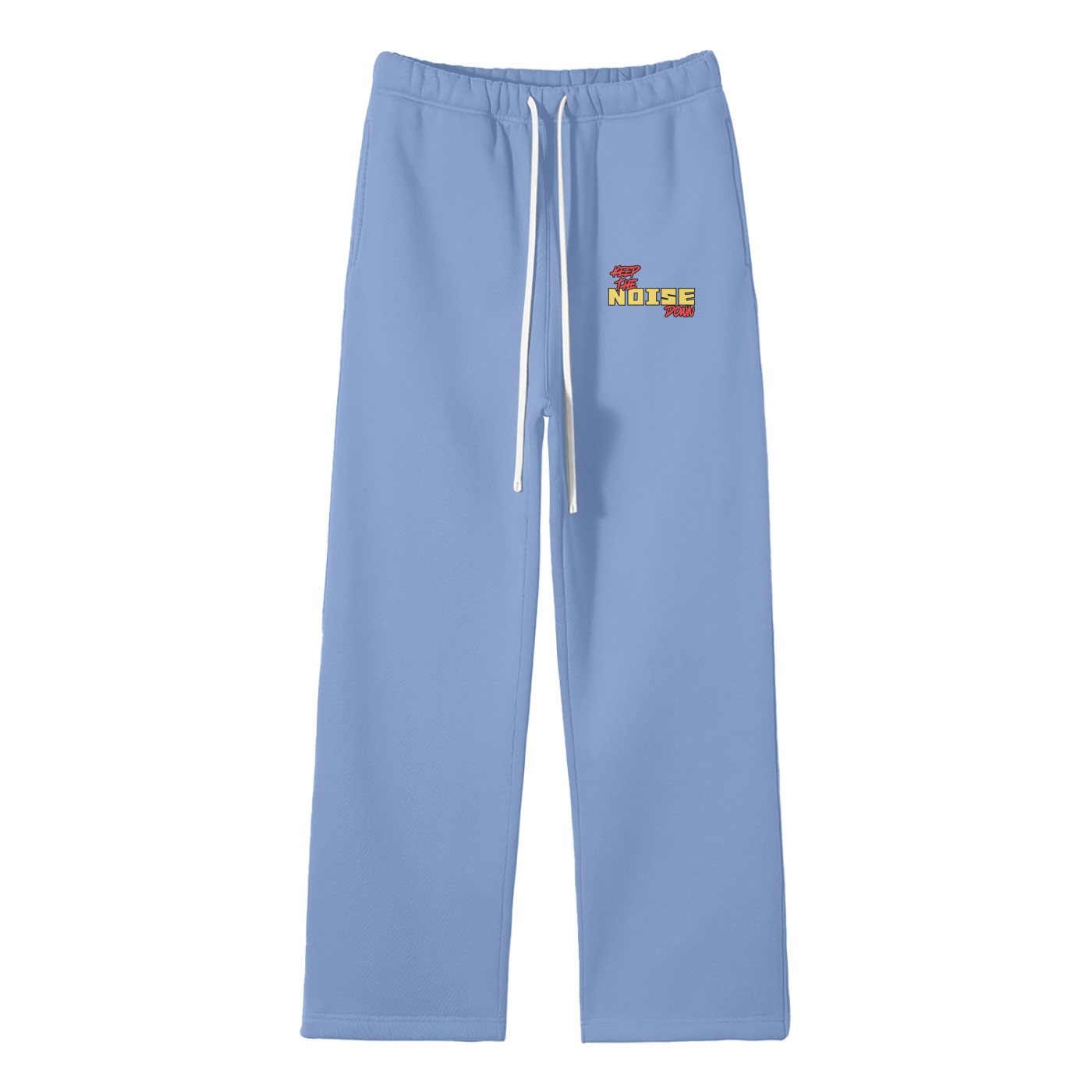 Keep The Noise Down Streetwear Fleece Straight Leg Pants