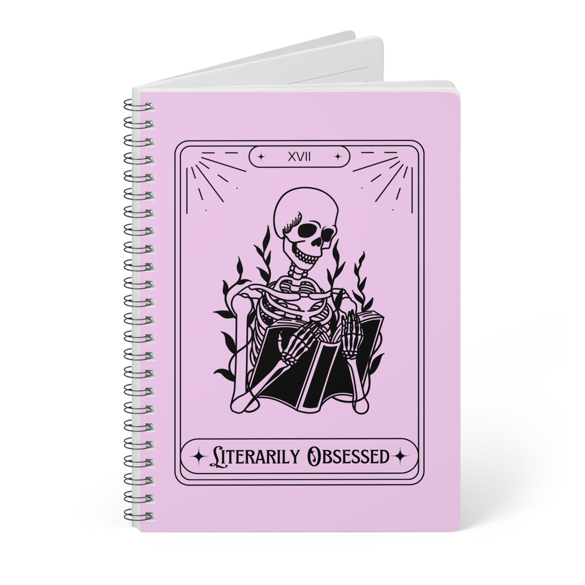 Literarily Obsessed (Tarot) Wirobound Softcover Notebook, A5