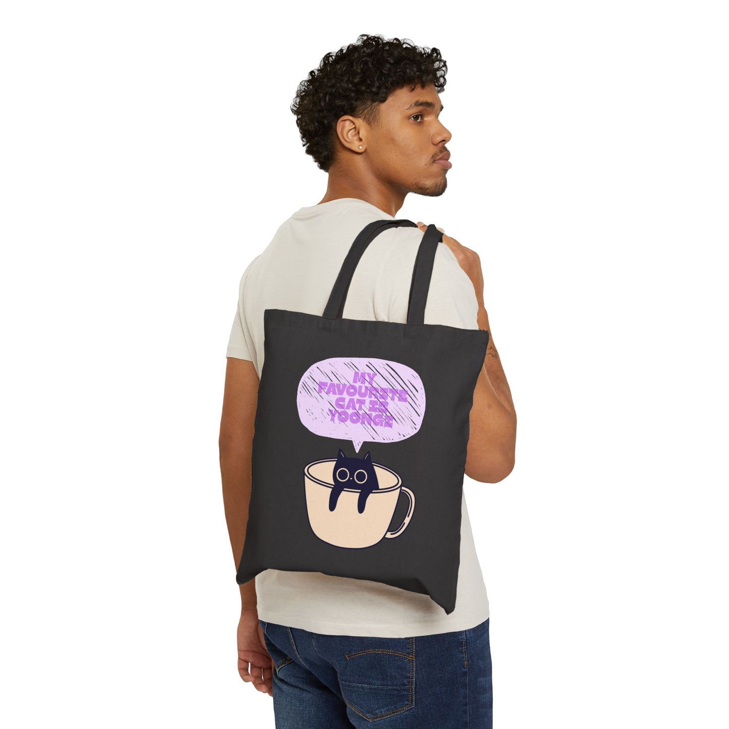 My Favourite Cat Is Yoongi Cotton Canvas Tote Bag