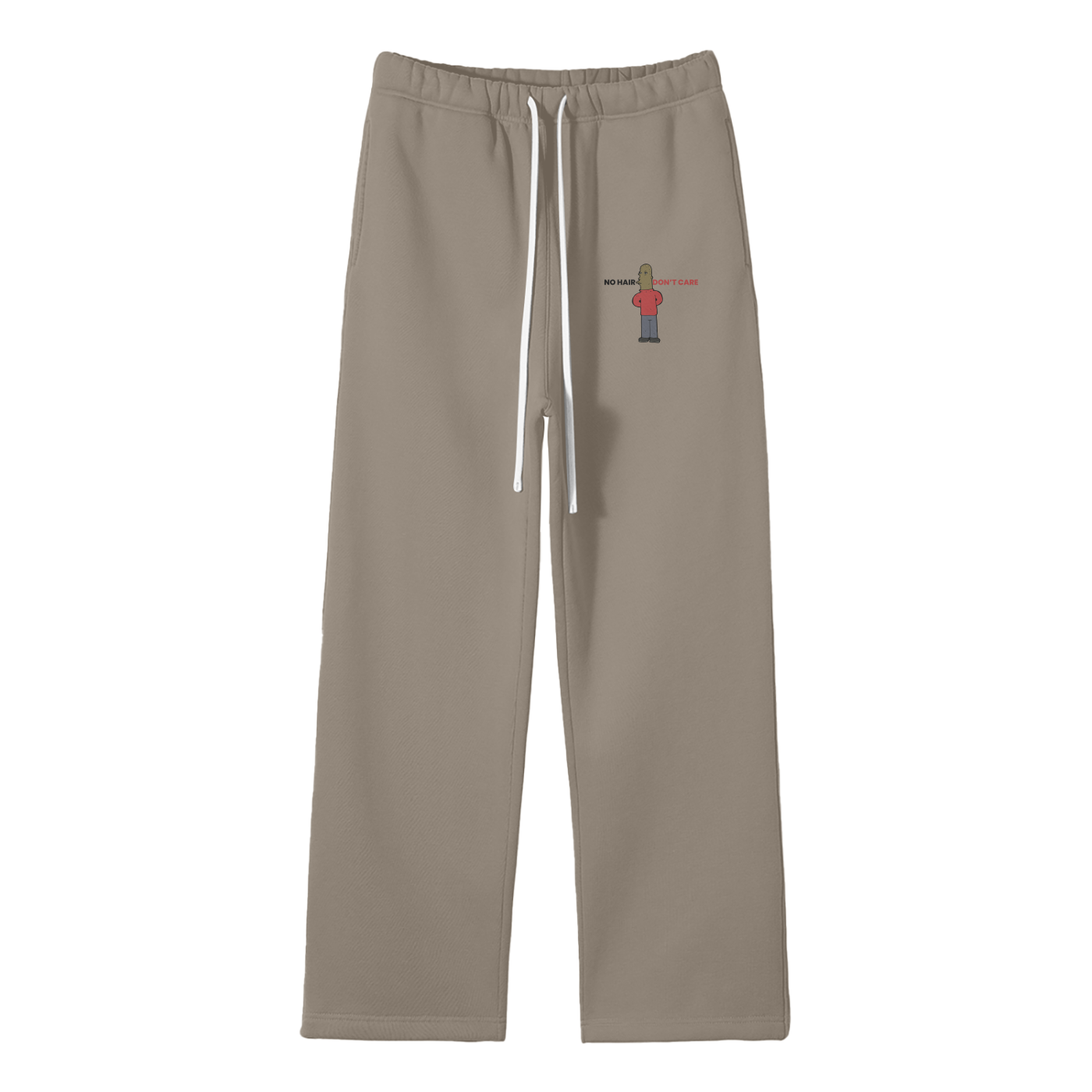 No Hair Don't Care Streetwear Fleece Straight Leg Pants