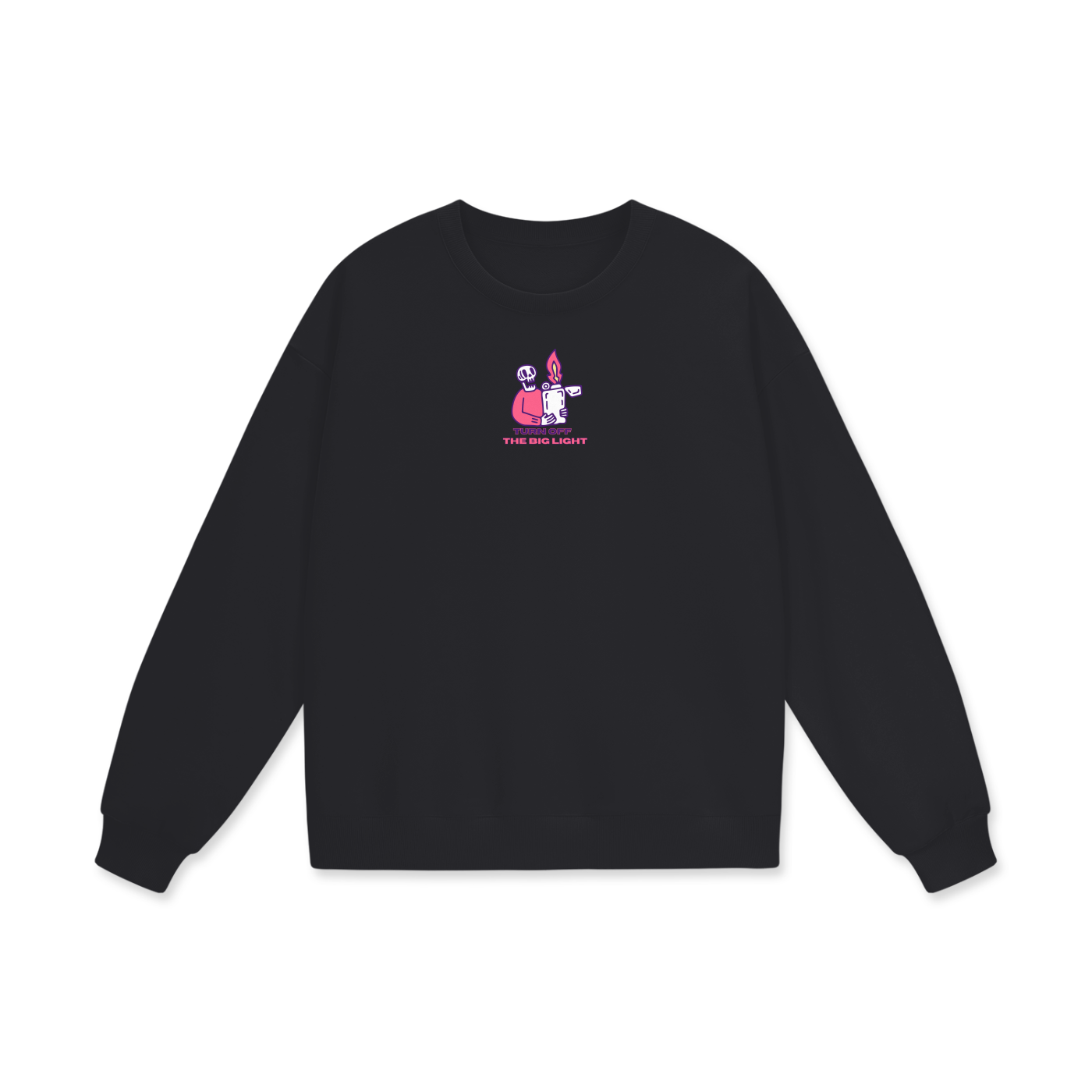 Turn Off The Big Light Heavyweight Drop Shoulder Oversized Fleece Sweatshirt