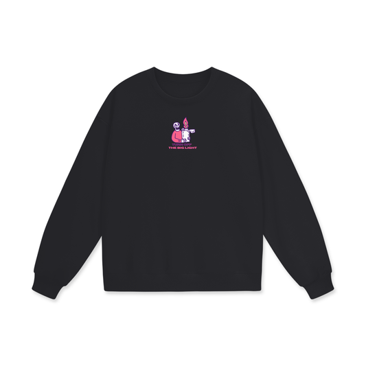 Turn Off The Big Light Heavyweight Drop Shoulder Oversized Fleece Sweatshirt
