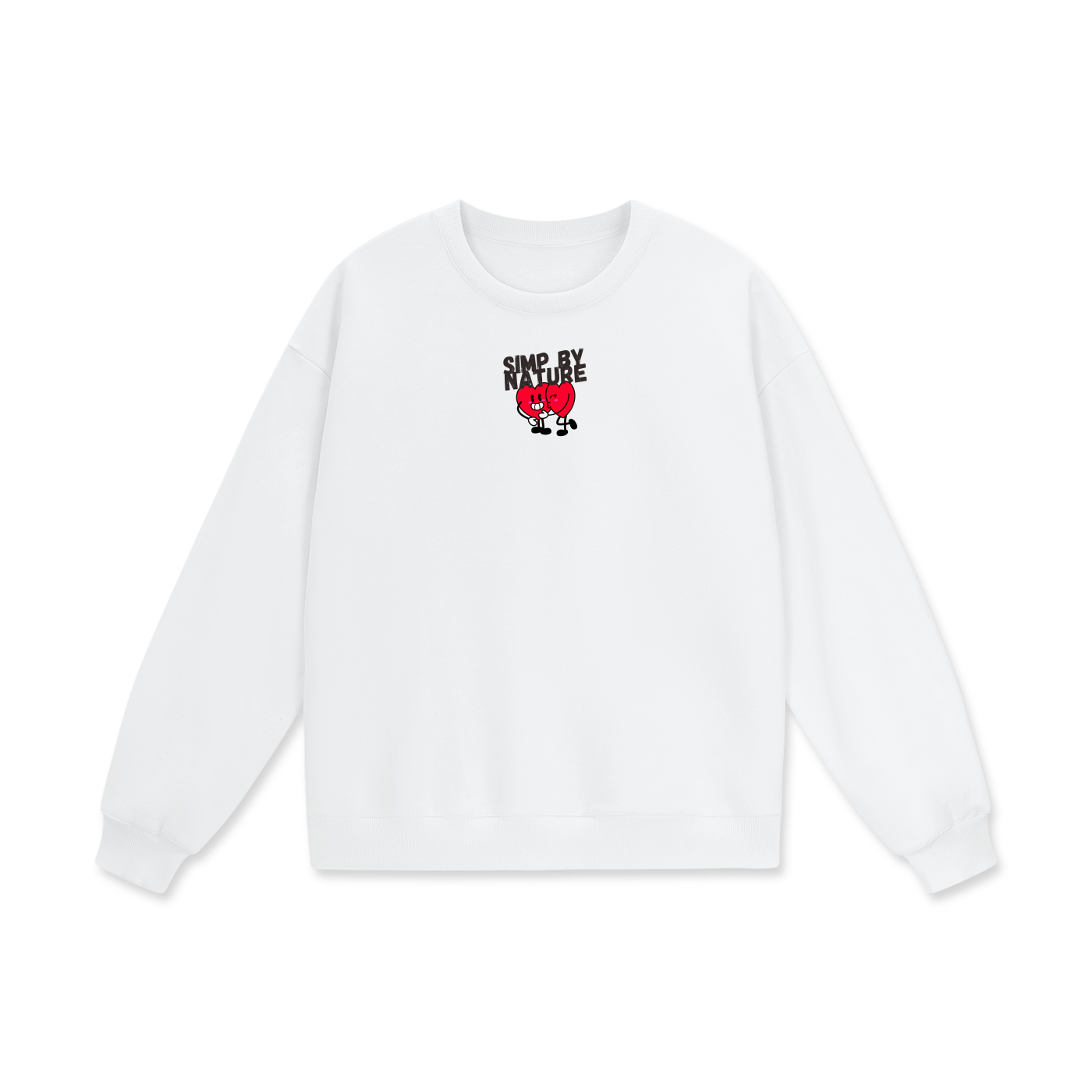 Simp By Nature Heavyweight Drop Shoulder Oversized Fleece Sweatshirt