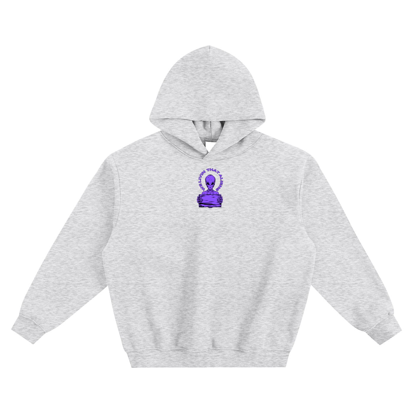 We Livin That Aliens (Board) Fleeced Boxy Hoodie
