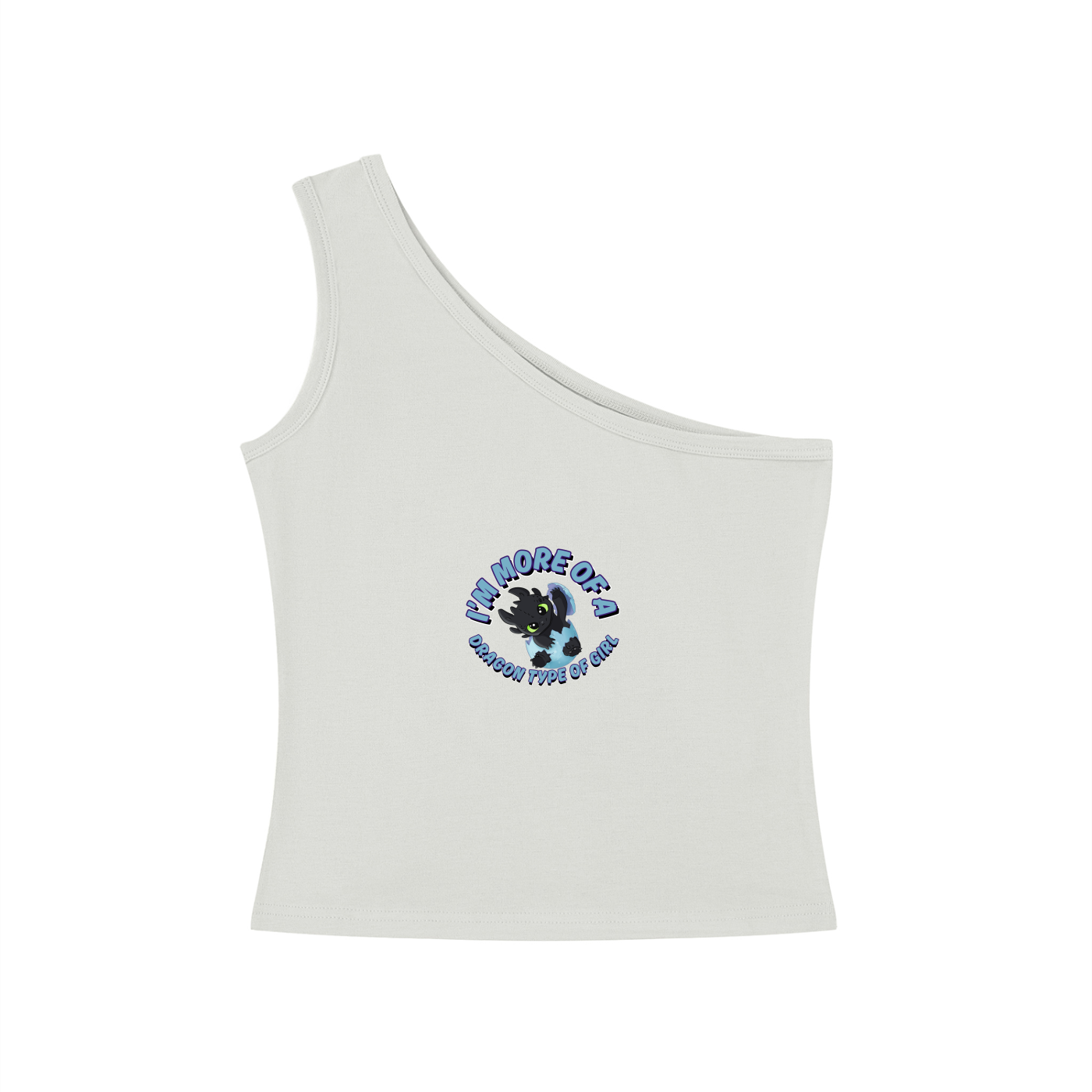 I'm More Of A Dragon Type Of Girl One-Shoulder Crop T Shirt