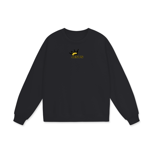 Jesus Is King Heavyweight Drop Shoulder Oversized Fleece Sweatshirt