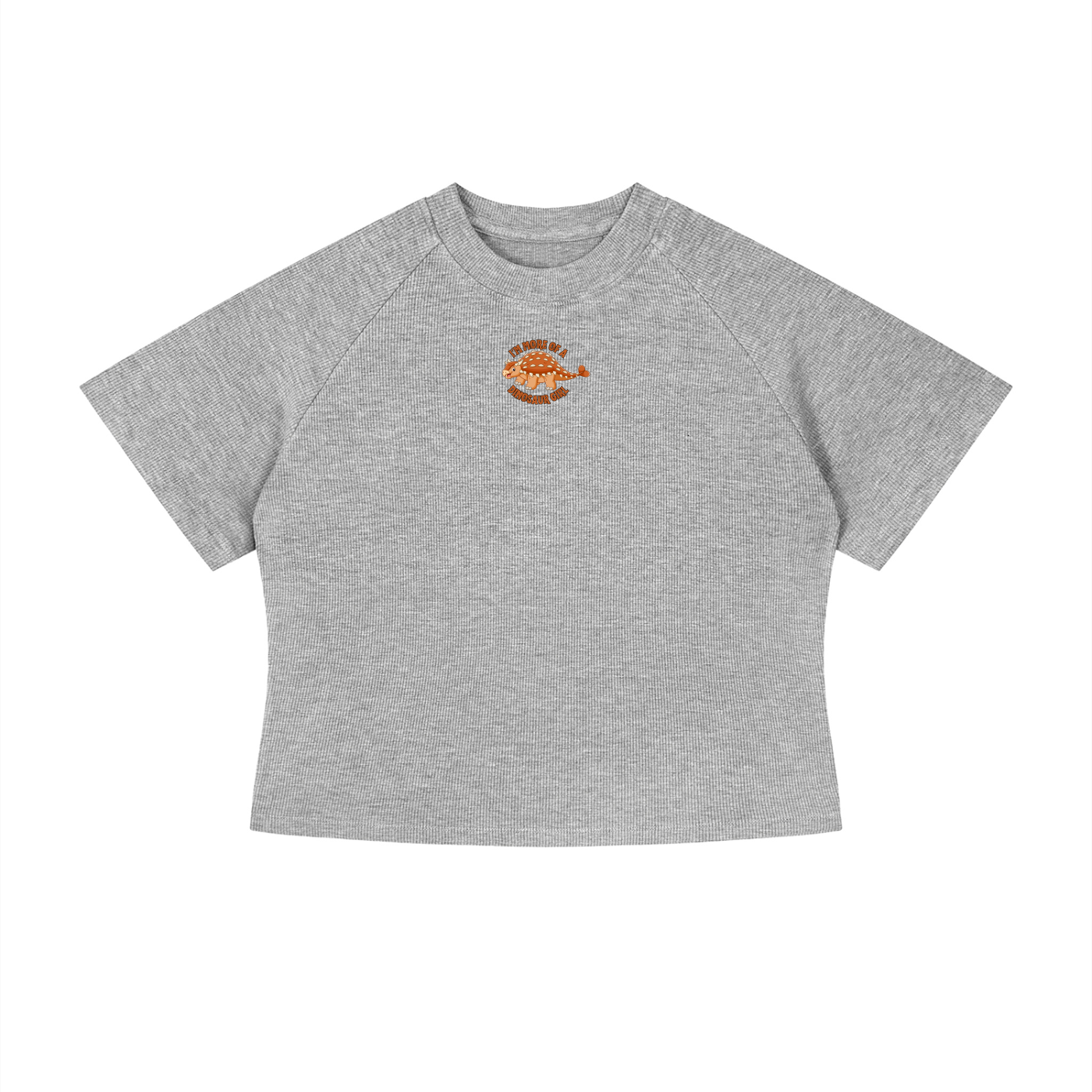I'm More Of A Dinosaur Girl (Bumpy) Crop T-Shirt
