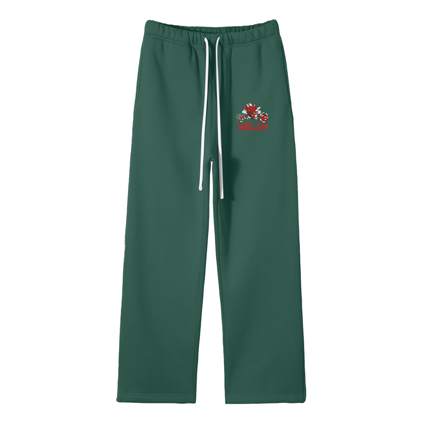 Welsh Streetwear Fleece Straight Leg Pants