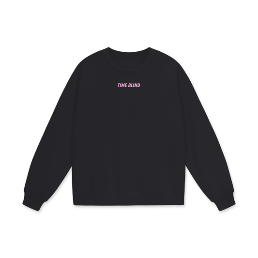 Time Blind Heavyweight Drop Shoulder Oversized Fleece Sweatshirt