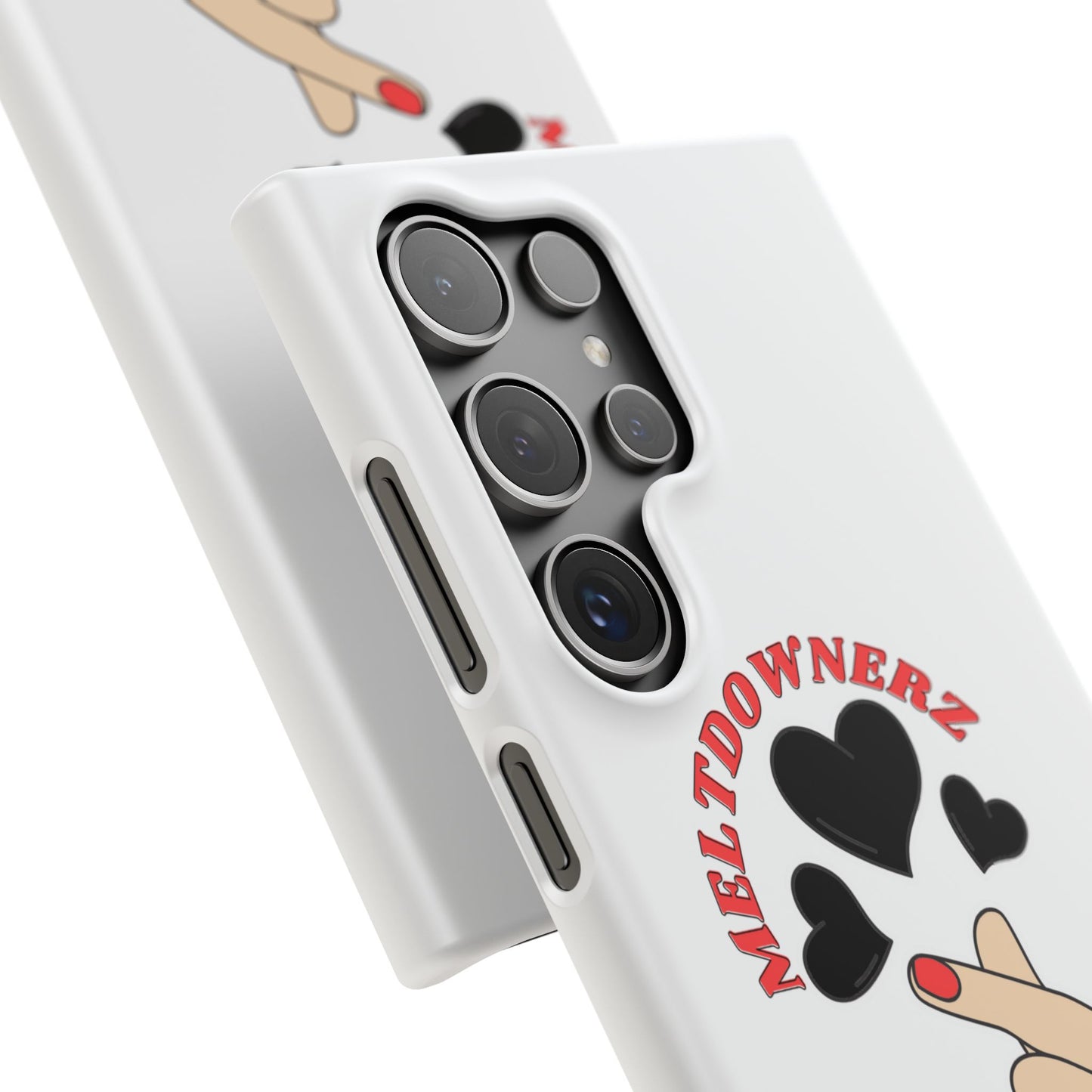 Meltdownerz Heart Black Curve Snap Cases