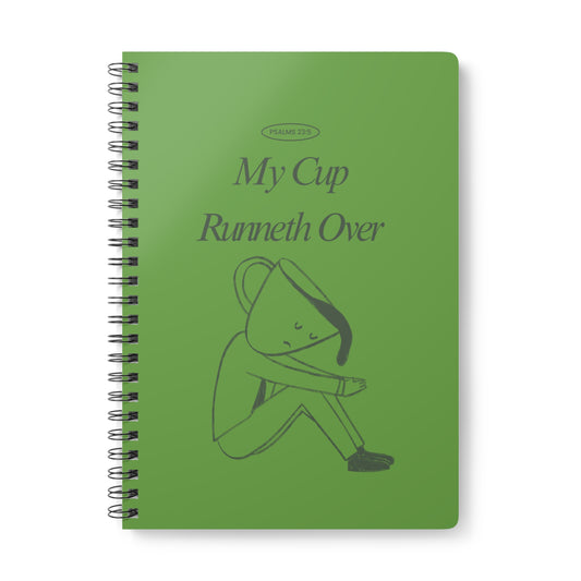 My Cup Runneth Over Wirobound Softcover Notebook, A5