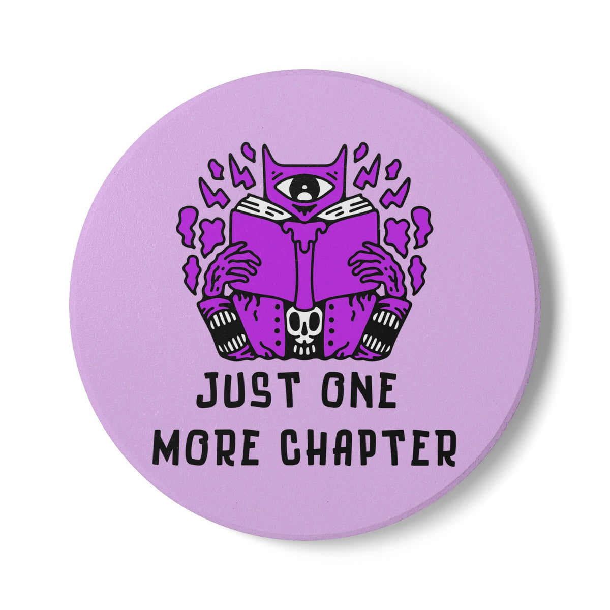 Just One More Chapter Ceramic Coaster