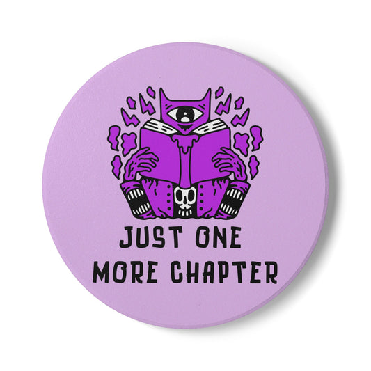 Just One More Chapter Ceramic Coaster