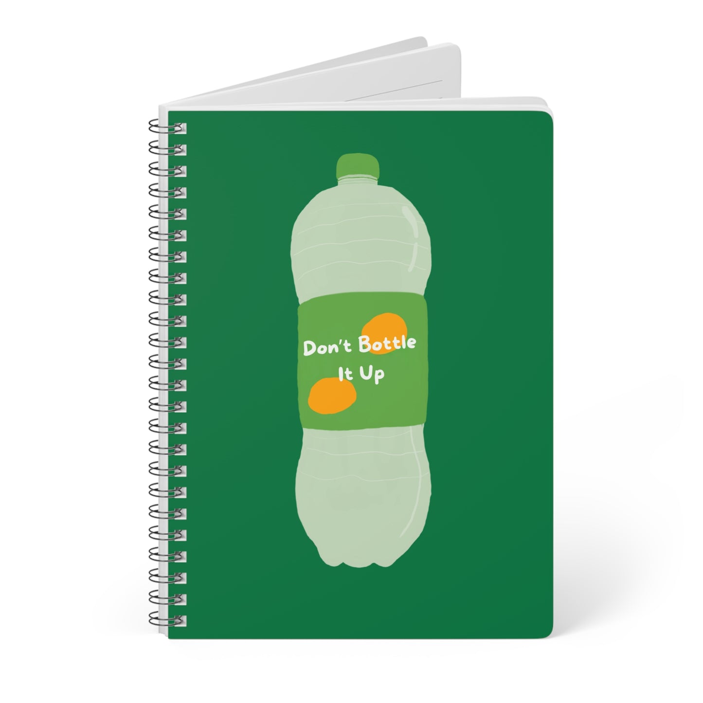 Don't Bottle It Up Wirobound Softcover Notebook, A5
