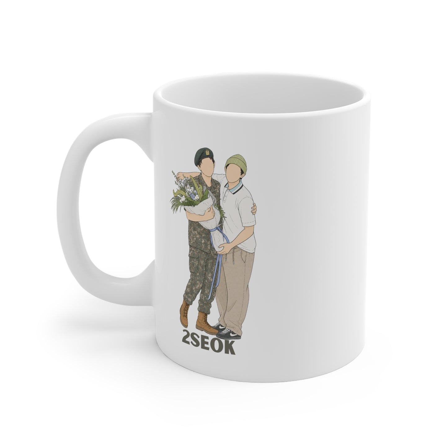 2Seok (J Hope & Jin) 11oz White Mug