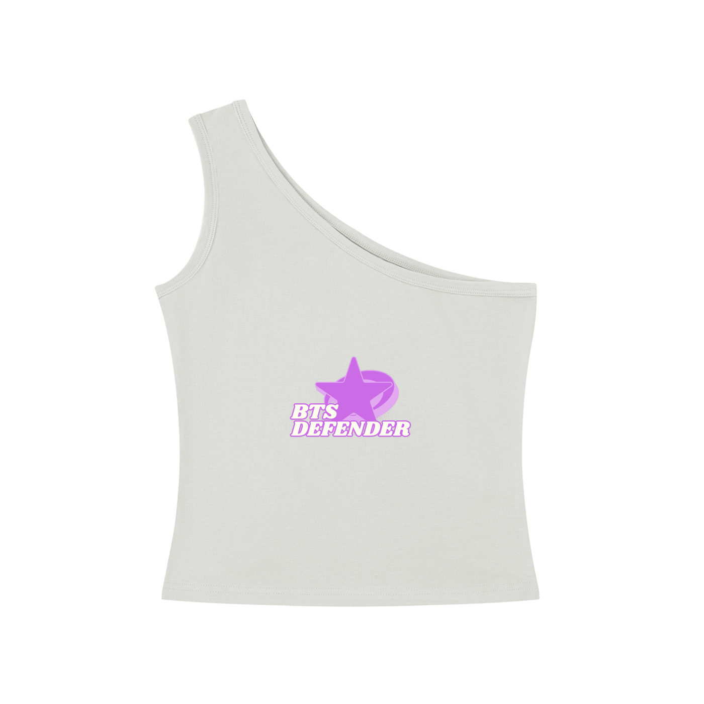 BTS Defender One-Shoulder Crop T Shirt