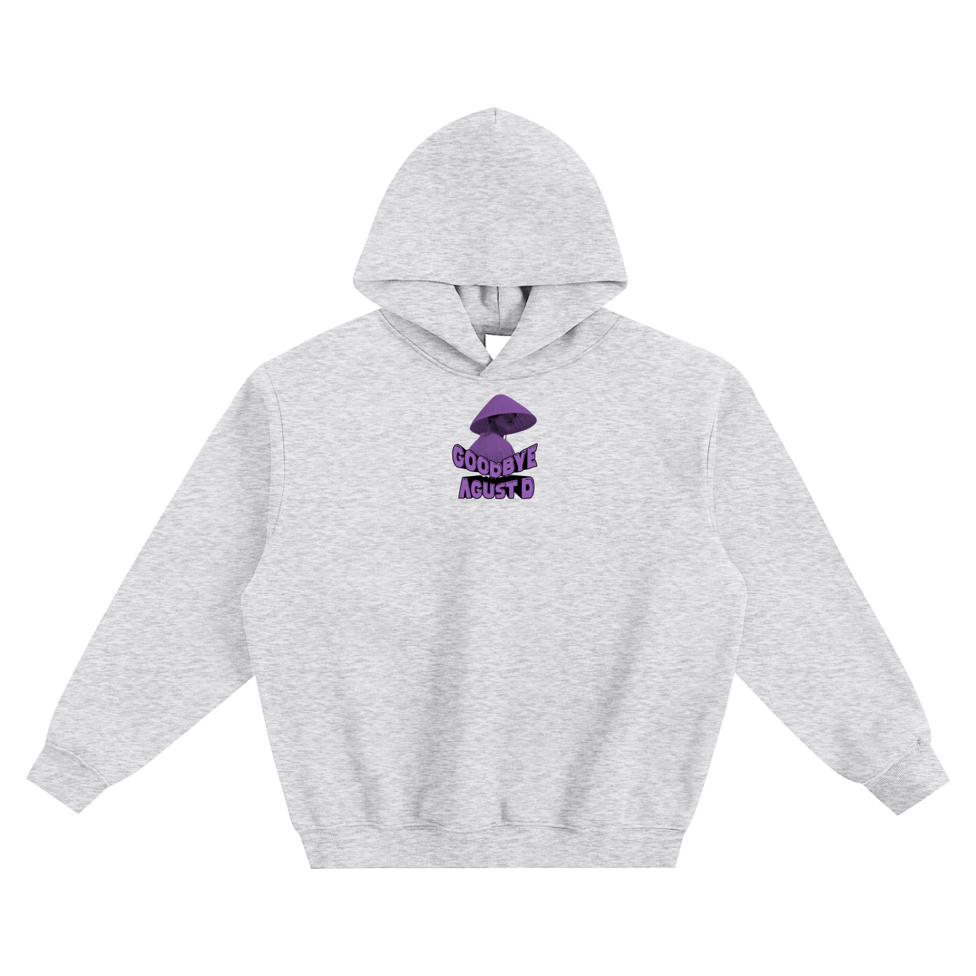 Goodbye Agust D (Purple) Fleeced Boxy Hoodie