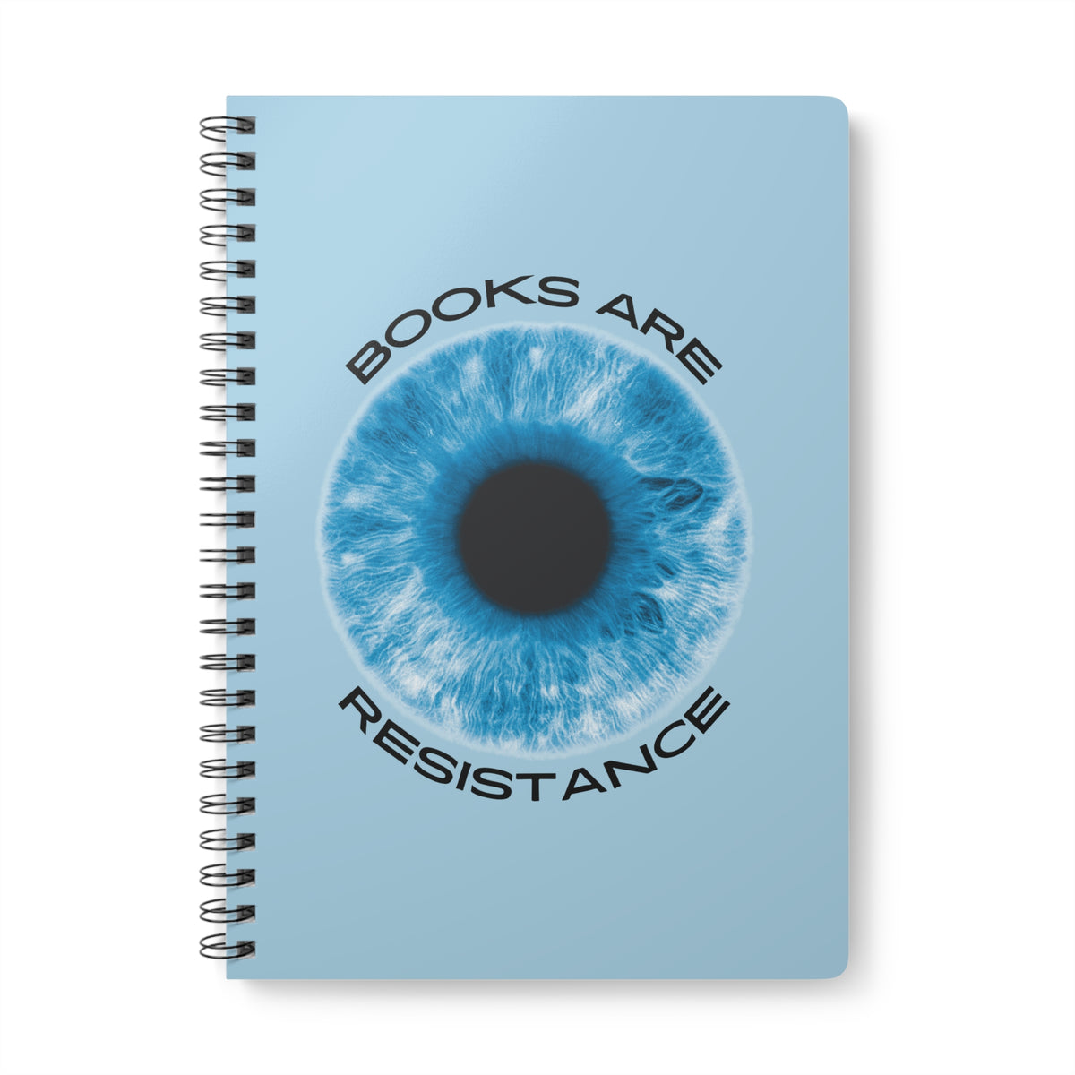 Books Are Resistance (Eye) Wirobound Softcover Notebook, A5