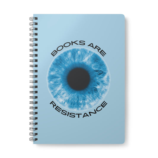 Books Are Resistance (Eye) Wirobound Softcover Notebook, A5