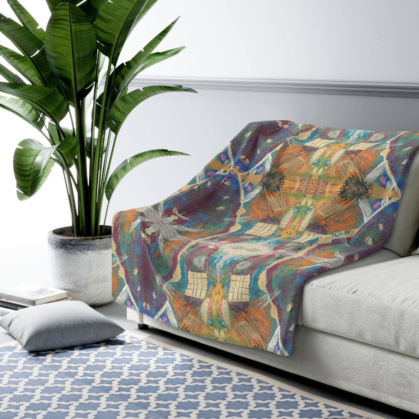 Cube-A Sherpa Fleece Blanket