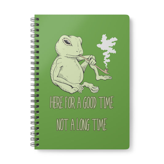 Here For A Good Time Wirobound Softcover Notebook, A5