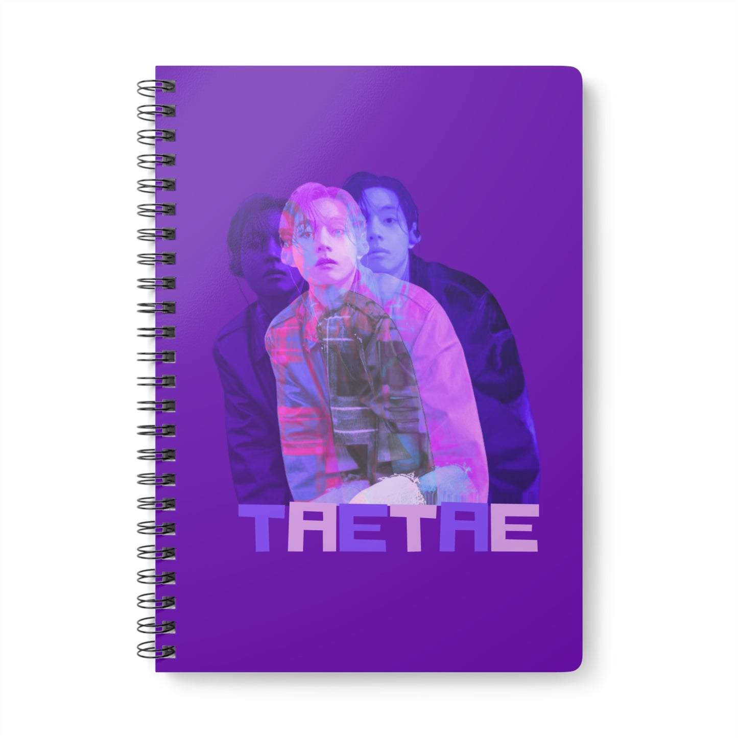 TaeTae (Purple) (V) Wirobound Softcover Notebook, A5